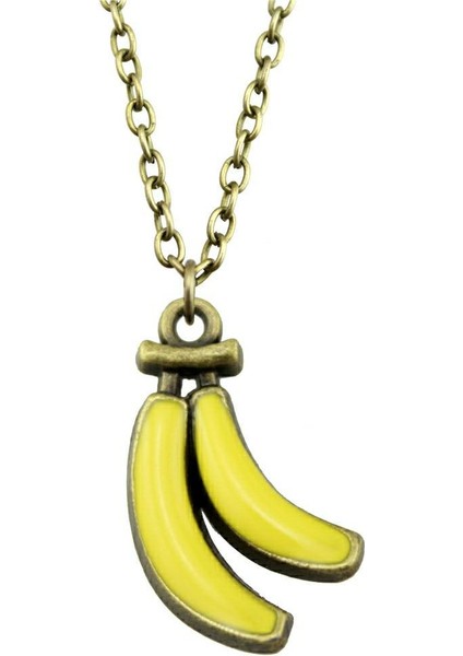 Wyısywg 1 Adet Metal Zincir Erkek Moda Emaye Muz 26X14MM Kolye (Yurt Dışından)
