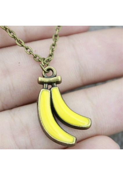Wyısywg 1 Adet Metal Zincir Erkek Moda Emaye Muz 26X14MM Kolye (Yurt Dışından) fırsatları