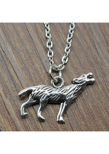 Wyısywg 1 Adet Metal Zincir Vintage El Yapımı Howl Kurt 26X20MM Kolye (Yurt Dışından) fırsatları