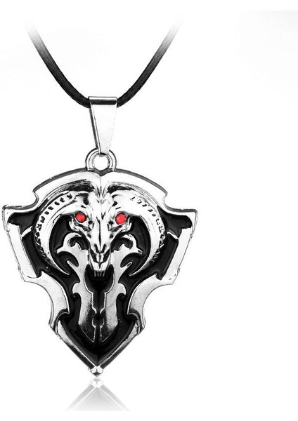 Kırmızı Kristaller Siyah Emaye Dota 2 Pioneer Vanguard Shield Collares Kolye (Yurt Dışından)