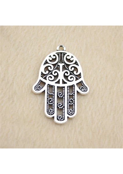 5 Parça Charms Bilezik Hamsa El 35X24MM Takı Yapımı Için Malzemeleri Metal El Sanatları I B12073 Kolye (Yurt Dışından)