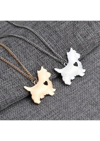 Noel Sevimli Hayvan Köpek Kalp Lover Memorial Pet Westie Köpekler Charm Kadın Erkek Köpek Aşk Takı Için Kolye (Yurt Dışından) fırsatları
