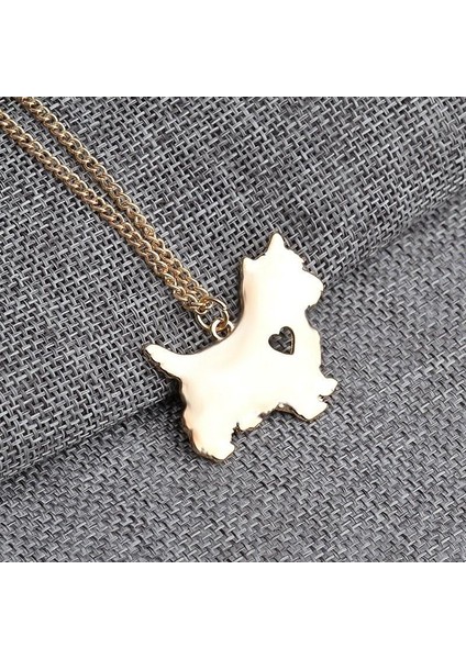 Noel Sevimli Hayvan Köpek Kalp Lover Memorial Pet Westie Köpekler Charm Kadın Erkek Köpek Aşk Takı Için Kolye (Yurt Dışından) indirimleri