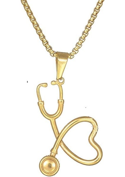 NO1PARTS Stetoskop Kalp Şekli Vintage Kadın Kazak Zinciri Takı Kolye (Yurt Dışından) fiyatları