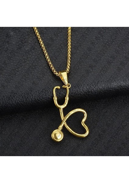 NO1PARTS Stetoskop Kalp Şekli Vintage Kadın Kazak Zinciri Takı Kolye (Yurt Dışından) modelleri