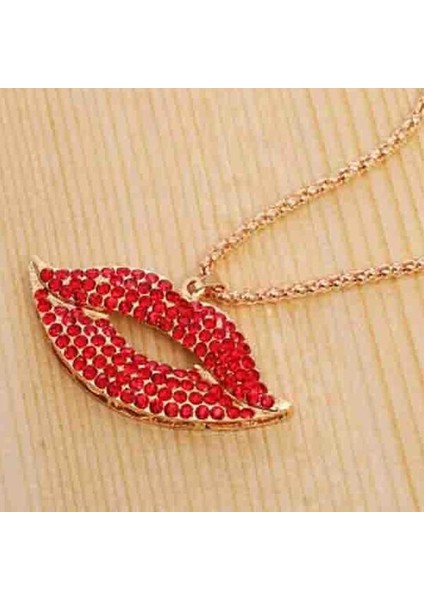 Kadın Dudaklar Şekli Kadın Kısa Boyun Zincir Gerdanlık Kadınlar Kızlar Kolye (Yurt Dışından) modelleri