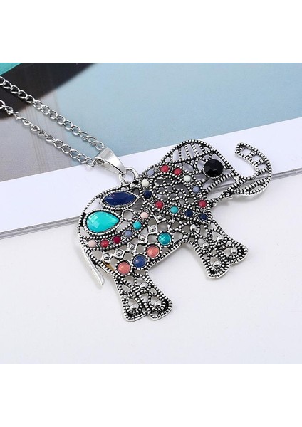 Avrupa ve Amerikan Modası Retro Fil Basit Moda Kazak Zinciri Kolye (Yurt Dışından)