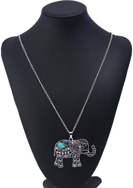 Avrupa ve Amerikan Modası Retro Fil Basit Moda Kazak Zinciri Kolye (Yurt Dışından)