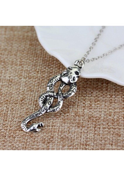 Nagini Slytherin Yılan Vintage Simli Koyu Mark Kadın Erkek Kolye (Yurt Dışından) modelleri
