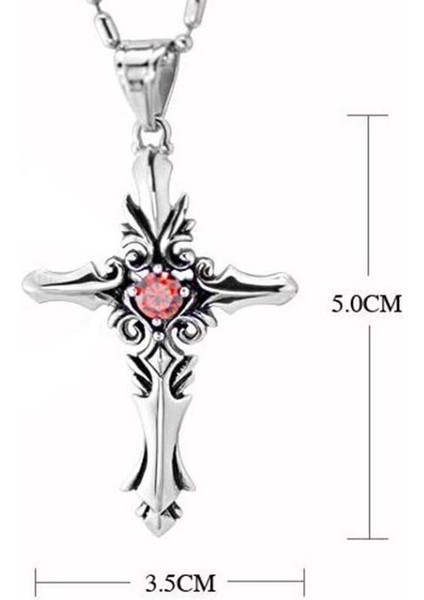 Moda Vintage Kutsal Kalp Elmas Haç Takı Kolye (Yurt Dışından) modelleri