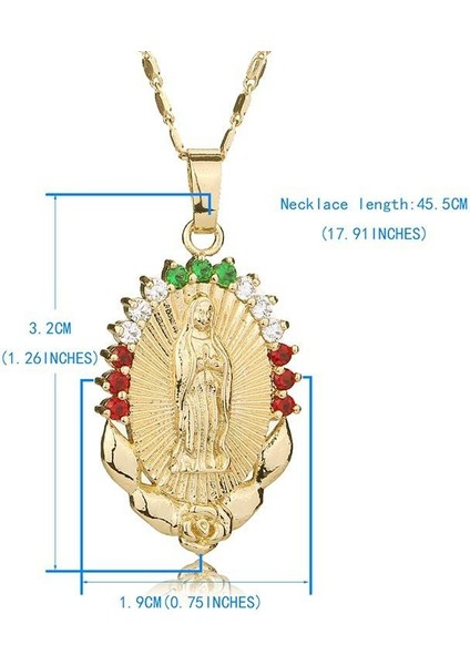 Kadın Moda Meryem Ana Lüks Boyun Çizgisi I Kolye (Yurt Dışından)