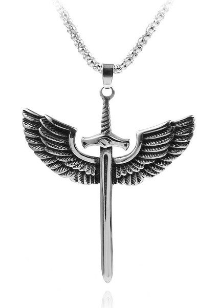 Kartal Kanatları ile Moda Vintage Kılıç Punk Gotik Rüzgar Kılıç Kolye (Yurt Dışından) fiyatları