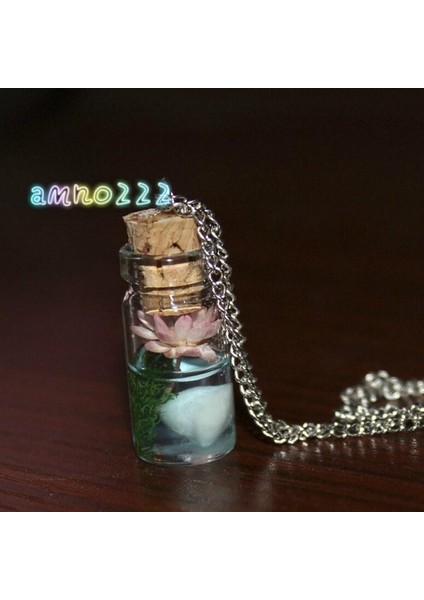 Yaratıcı Kişilik Aydınlık Çiçekler Sürüklenme Şişeleri Parlayan Inci Takı Kolye (Yurt Dışından)