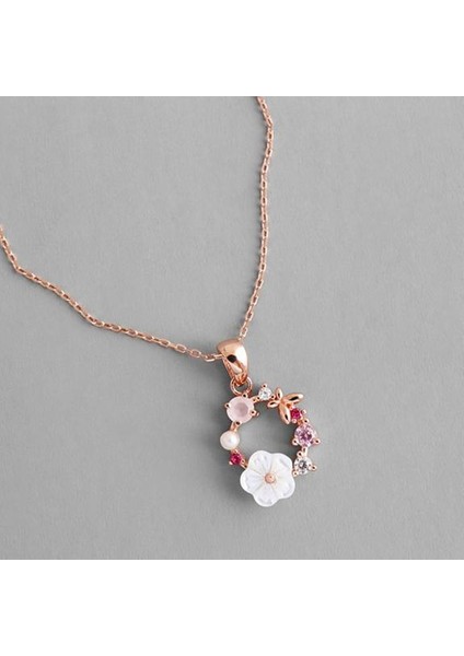 Moda Yaratıcı Kelebek Çiçek Kabuk Çelenk Takı I Kolye (Yurt Dışından) fiyatları