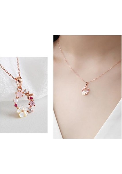 Moda Yaratıcı Kelebek Çiçek Kabuk Çelenk Takı I Kolye (Yurt Dışından) modelleri