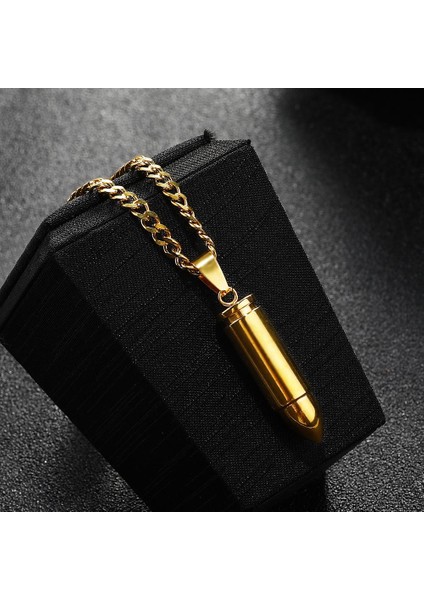 Punk Goth Çelik Mermi Erkek Takı Kolye (Yurt Dışından) modelleri