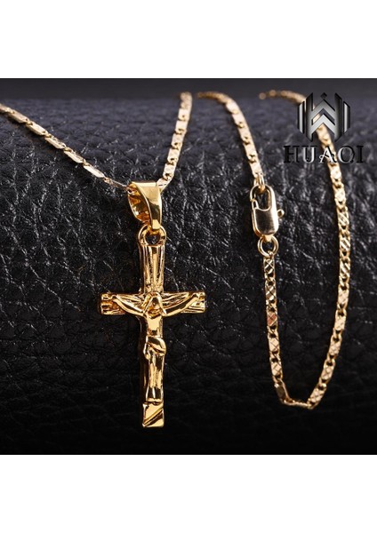 Huaqı Çapraz Erkek/kadın Takı Noel Trendy Haç Isa Zincir Kolye (Yurt Dışından) indirimleri