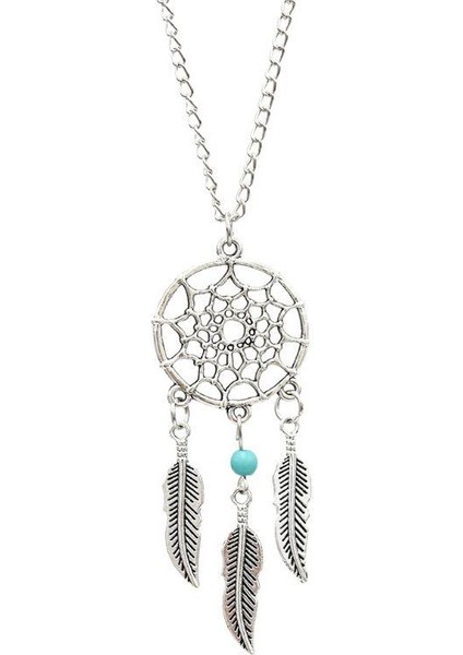 Kadın Sarkan Yaprak Charms Telkari Kabile Dream Catcher Kolye (Yurt Dışından)