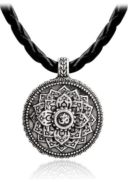 Om Lotus Mandala Madalyon Tibet Budist Meditasyon Takı Kolye (Yurt Dışından) fiyatları