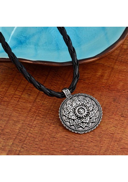 Om Lotus Mandala Madalyon Tibet Budist Meditasyon Takı Kolye (Yurt Dışından) fırsatları