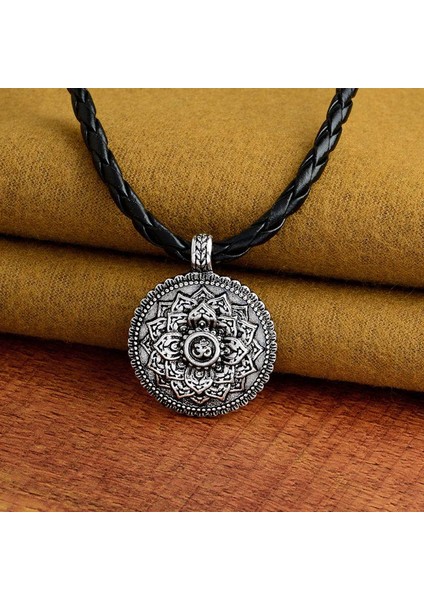 Om Lotus Mandala Madalyon Tibet Budist Meditasyon Takı Kolye (Yurt Dışından) indirimleri