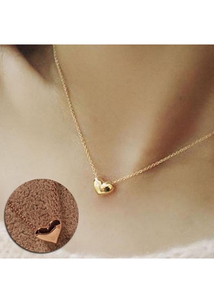 Kadın Moda Altın Kalp Önlük Bildirimi Zincir Takı Kolye (Yurt Dışından)