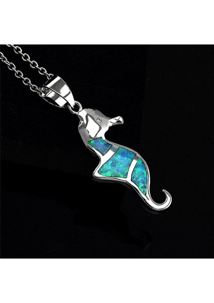 Mavi Opals Denizatı Ucu Kolye (Yurt Dışından)