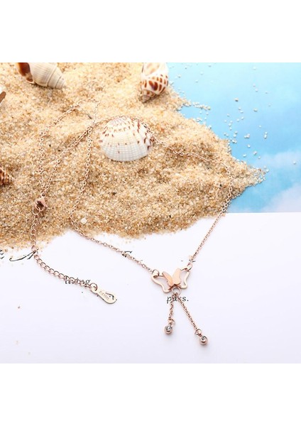 Basit Titanyum Çelik Kelebek Kore Versiyonu Kolye (Yurt Dışından) fiyatları