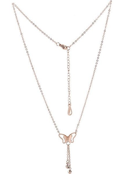 Basit Titanyum Çelik Kelebek Kore Versiyonu Kolye (Yurt Dışından) indirimleri