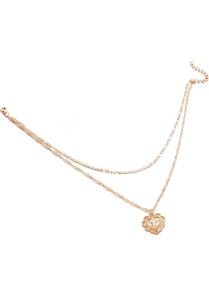 Basit Kadın Çok Katmanlı Kalp Rhinestones Kolye (Yurt Dışından) fırsatları