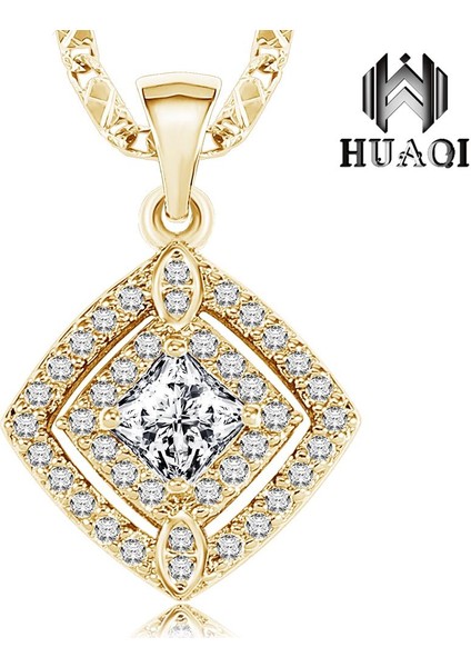 Huaqı Lüks Kübik Damla Moda Takı I Diamante Kakma Tam Kristaller Kolye (Yurt Dışından) fiyatları