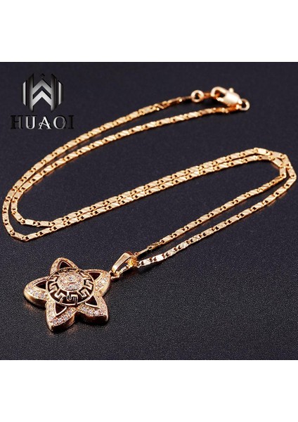 Huaqı Blingbling Beş Köşeli Yıldız Trendy Kız Takı Oymak Pentagram Kolye (Yurt Dışından) indirimleri