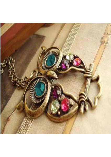 Xy Pondes Lady Mavi Gözlü Baykuş Uzun Zincir Süveter Kolye (Yurt Dışından) fırsatları