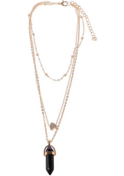 Kristal Kuvars Şifa Noktası 7 Çakra Taşı Çok Katmanlı Opals Kolye (Yurt Dışından) modelleri