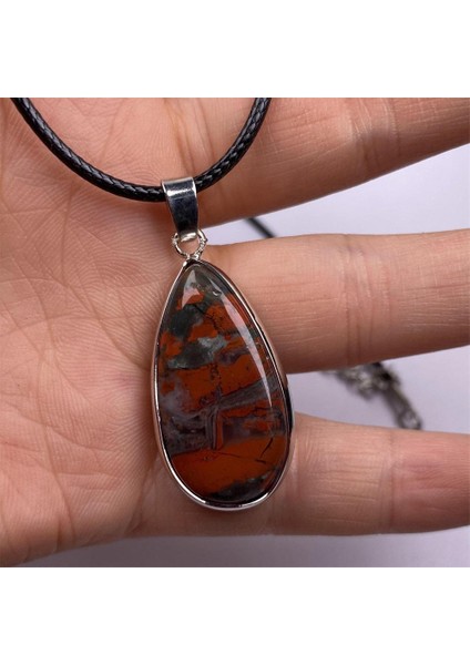 Damla Şekli Afrika Bloodstone Romantik Takılar Taş Halhal Dikiş El Sanatları Takı Yapımı Kolye (Yurt Dışından) fiyatları