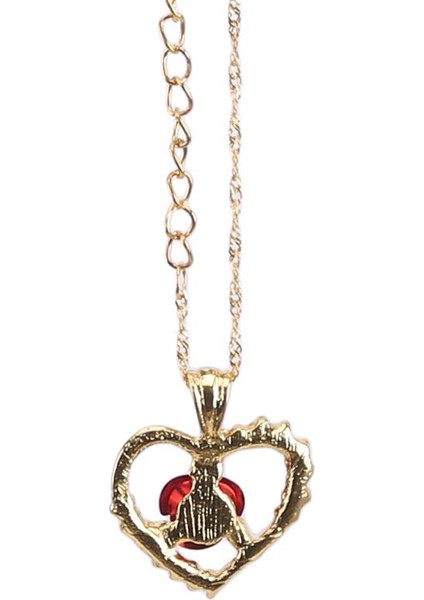 Altın Kaplama Kalp Şeklinde Yakut Gül Aşk Romantik Lüks Yıldönümü Kolye (Yurt Dışından) fiyatları