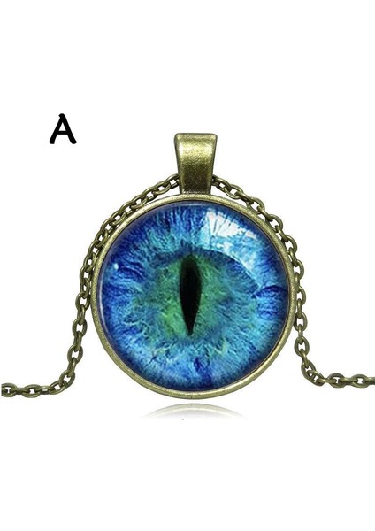 Kadın Kaplama Cabochon Takı Ejderha Kedi Gözü I Charm Moda Kolye (Yurt Dışından)