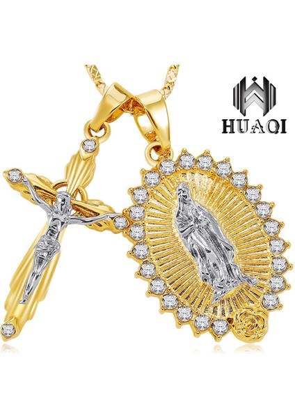 Huaqı Meryem Ana + Haç Inrı Haç Isa Parçası Kolye (Yurt Dışından) fiyatları