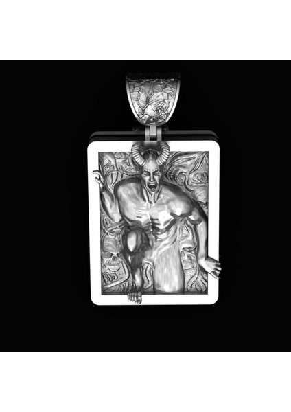 Şeytan Punk Vintage Boynuzlu Kafatası Kolye (Yurt Dışından)