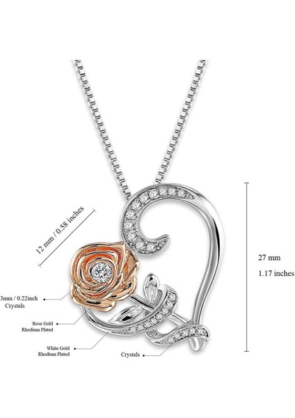 Kadın Kalp Gül Gerdanlık Takı Için Paslanmaz Çelik Kolye (Yurt Dışından) fırsatları