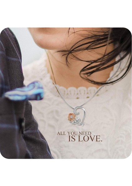 Kadın Kalp Gül Gerdanlık Takı Için Paslanmaz Çelik Kolye (Yurt Dışından) indirimleri