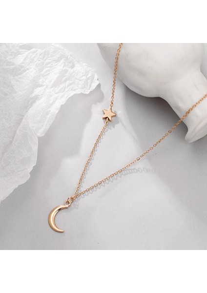 Romantik Ay Yıldız Kadın Klavikula Büyüleyici Mizaç Takı Kadınlar Için Kız Arkadaşı Sevgililer Günü Gi Kolye (Yurt Dışından) fırsatları