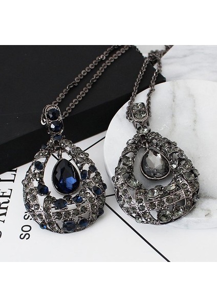 Kadın Modası Vahşi Su Damlası Charm Uzun Kazak Kolye (Yurt Dışından)