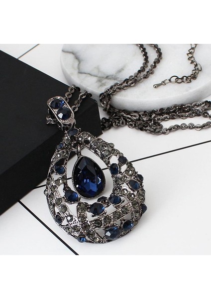 Kadın Modası Vahşi Su Damlası Charm Uzun Kazak Kolye (Yurt Dışından) modelleri