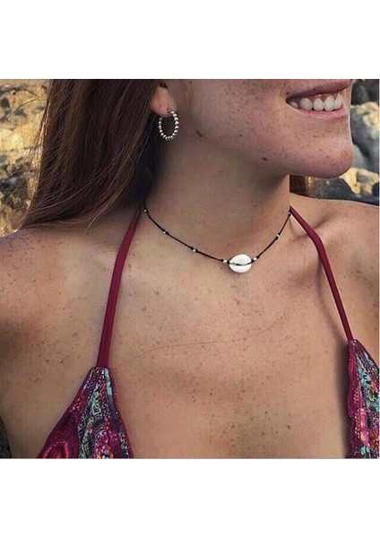 Plaj Doğal Kabuk Boncuk El Örgüsü Klavikula Zinciri Kolye (Yurt Dışından) fırsatları