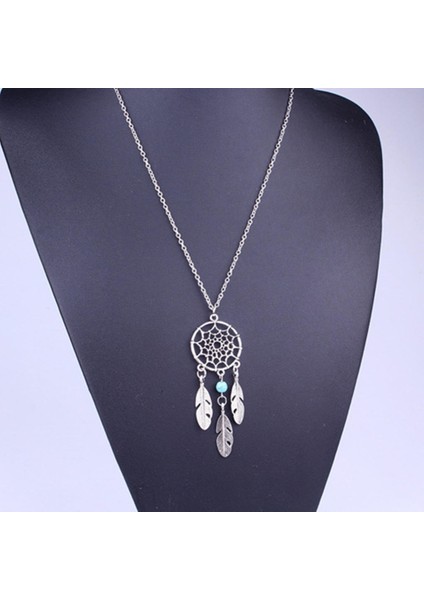 Charm Dream Catcher Dream Catcher Boncuk Tüy Uzun Dekorasyon Kolye (Yurt Dışından)