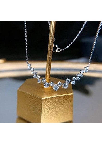 Lüks Beyaz Kristal Kadınlar Için Moda Kazak Zincir Akşam Parti Takı Kolye (Yurt Dışından) fiyatları