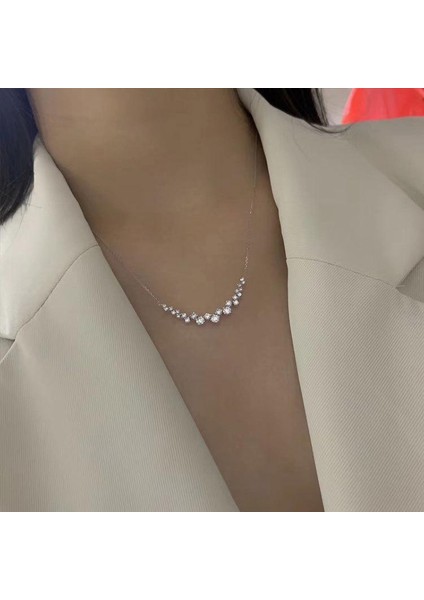 Lüks Beyaz Kristal Kadınlar Için Moda Kazak Zincir Akşam Parti Takı Kolye (Yurt Dışından) indirimleri