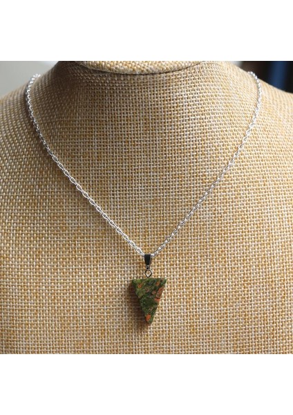 Moda Üçgen Geometri Taş Çift Kolye (Yurt Dışından)