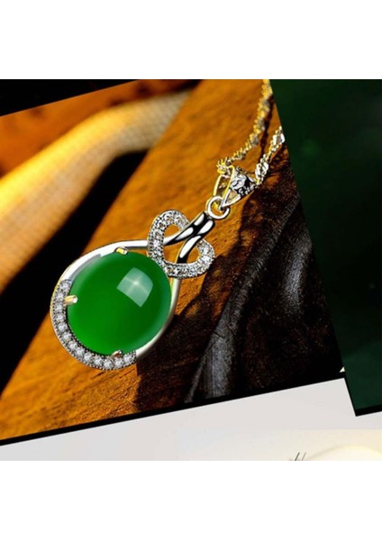 Doğal Zümrüt Lüks Düğün Büyüleyici Kadınlar Takı Kolye (Yurt Dışından) fiyatları